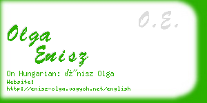 olga enisz business card